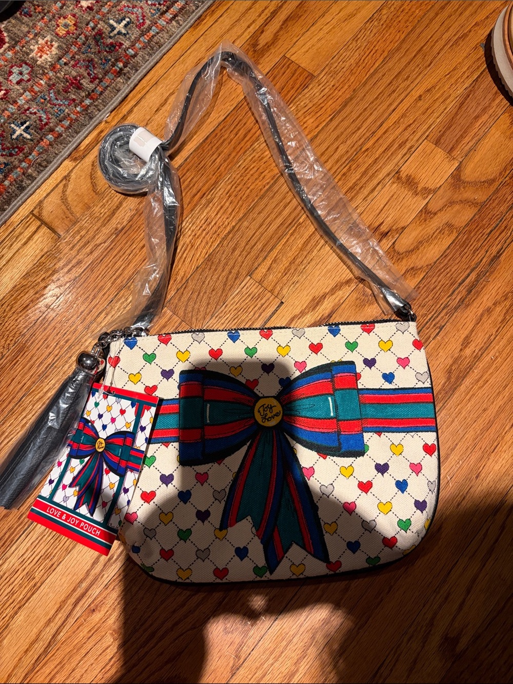 Brighton Multicolor Heart Bow Crossbody Bag